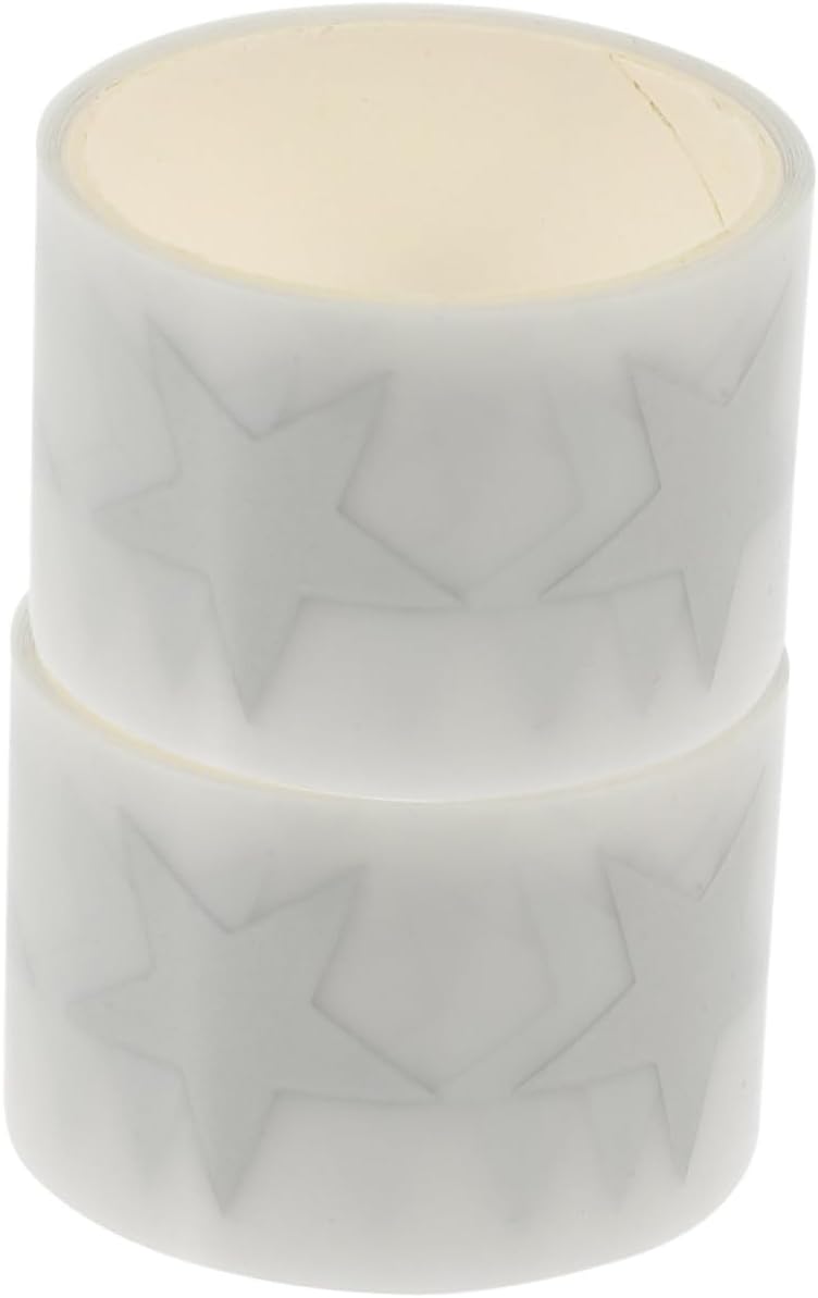 Gadpiparty 2 Rolls Reflective Heat Transfer Film Tape Star Pattern Silver Htv Vinyl for DIY Clothing Decoration Easy Cut and Washable Household Heat Press Craft