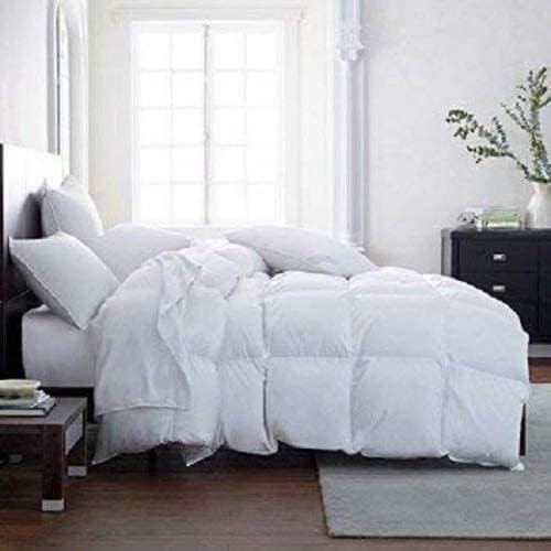 Down Alternative Comforter Queen Size - Fluffy Duvet Insert - Puffy Premium All Season Winter - Luxury Breathable Hotel Plush Comforter - Queen, White, 86x86 inches - Eco-Compressed Packing