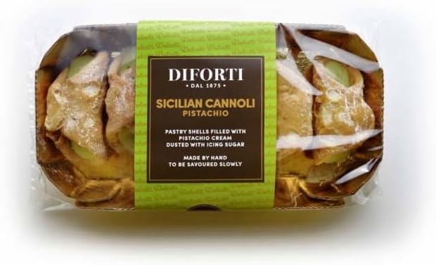 Diforti Sicilian Cannoli with Pistachio Cream 150g - Pack of 3