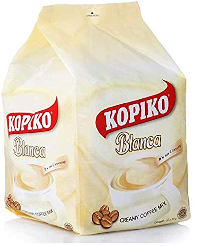 Kopiko Instant 3 in 1 Brown Coffee Mix with Creamer and Sugar 30 Count Per Bag (Kopiko Blanca 3 in 1 Creamy Coffee Mix)