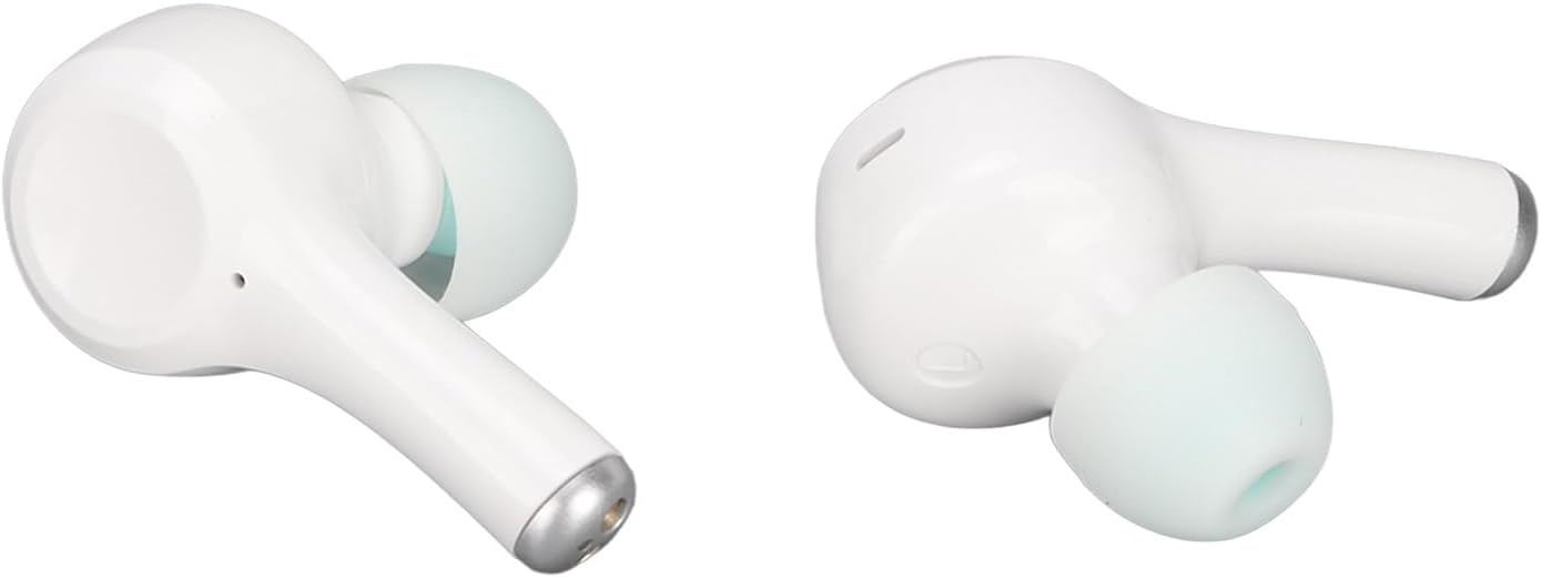 Akozon 5.2 Translator Earbuds, Supports 84 Languages, 5 Modes, Voice Translator, Noise Canceling Headphones for Business - White (White)