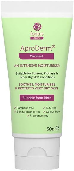 AproDerm® Ointment 50g Tube – Long-Lasting, Intensely Moisturising Emollient; Suitable for Eczema, Psoriasis, Ichthyosis, Dermatitis and Other Dry Skin Conditions; Vegan