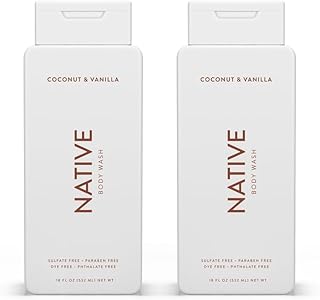 Native Body Wash Contains Naturally Derived Ingredients | For Women & Men, Sulfate, Paraben, & Dye Free Leaving Skin Soft and Hydrated | Coconut & Vanilla 18 oz - 2 Pk