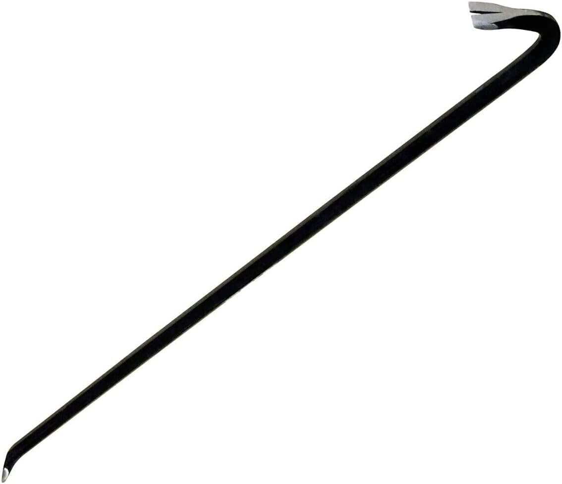 24" Wrecking Crow Bar - Pry Nail Lever, Steel, Swan Neck, Builders DIY Tool, New | Pry Road Concrete, Wrecker, Wrecking Bar | Cracking Ground, Concrete, Prying | Strong & Robust