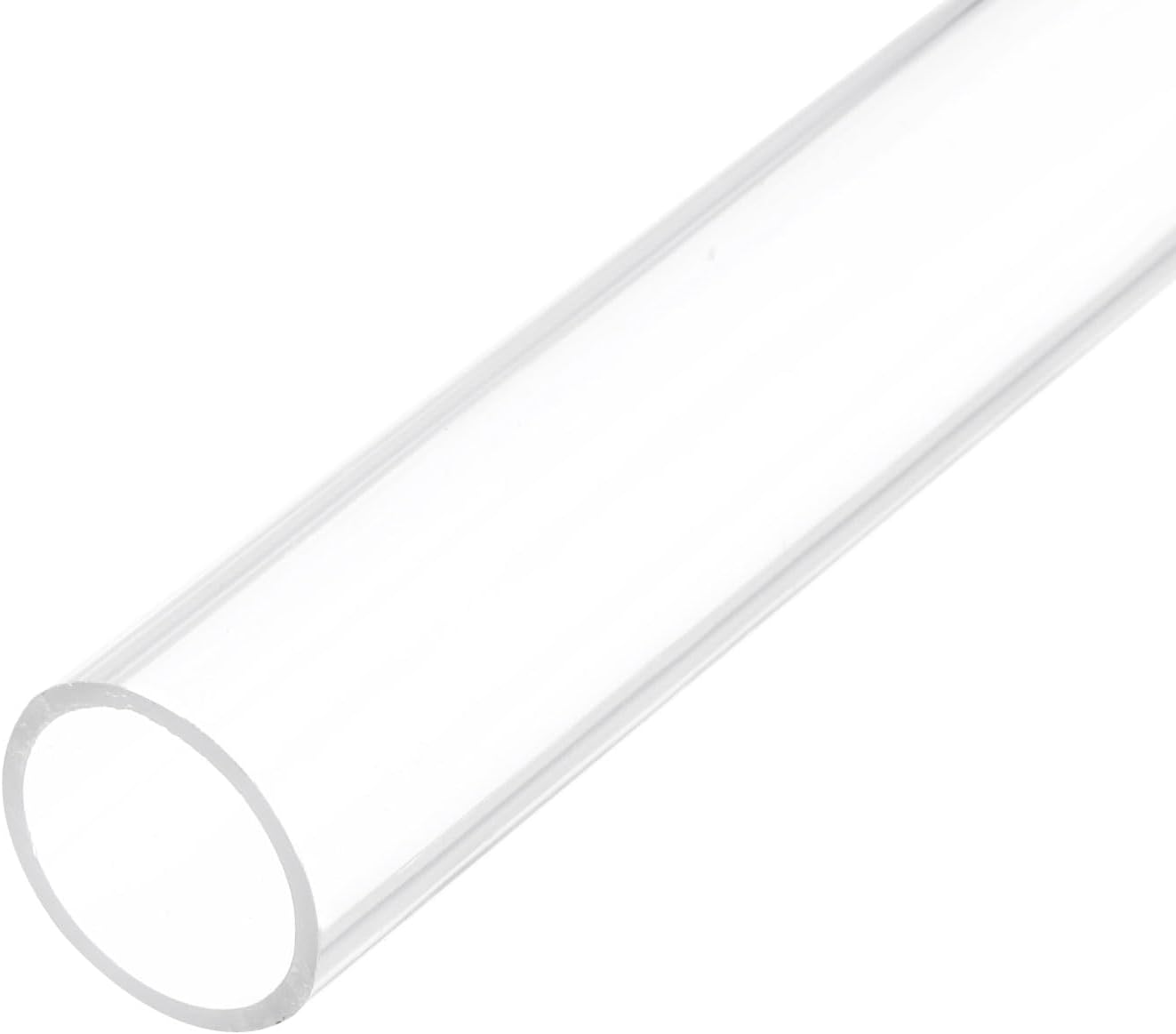 Rebower 39" Clear Plastic Rigid Pipe 21mm x 25mm(0.8" x 1") Acrylic Tube Round Tubing, [for Plumbing, Hydraulics, Pneumatics, Aquarium, DIY]