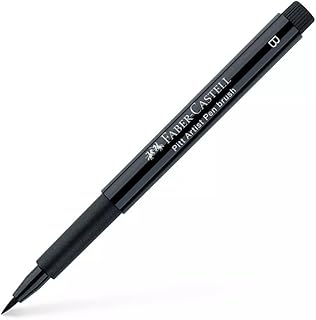 Faber-Castell Art & Graphic Pitt Artist Pen Brush India Ink Pen, Black, Single Pitt Pen, For Art, Craft, Drawing, Sketching, Home, School, University, Colouring