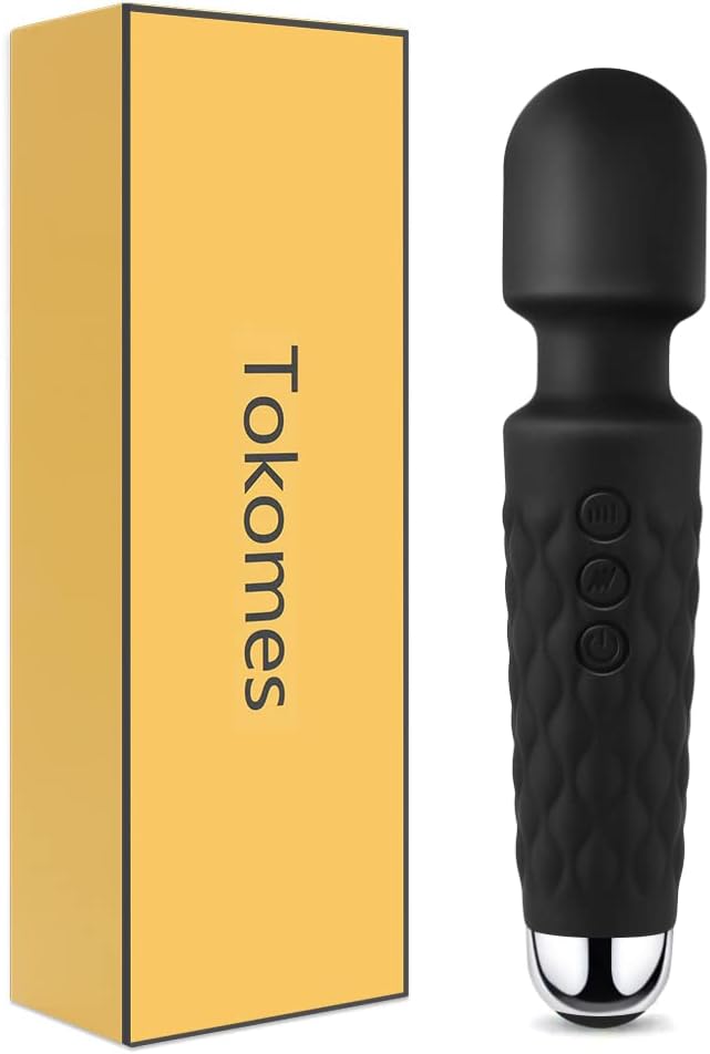 Power Wand Massager, Wireless Waterproof USB Rechargeable Massage with 8 Powerful Speeds 20 Modes Vibration,Mini Frequency for Muscle Aches & Sports Recovery