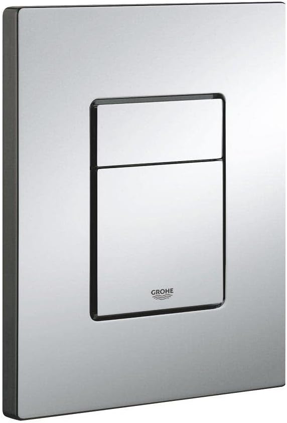GROHE Skate Cosmopolitan Flush Plate for Concealed Gd2 Cisterns, Water-Saving, Dual Flush with Start-and-Stop Activation, Easy to Install, Chrome, 38732000