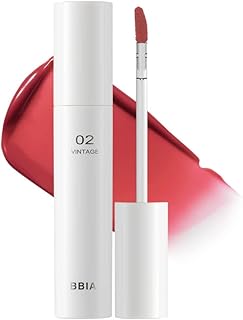 BBIA Glow Lip Tint – Lip Plumping, Volume Up Glossy Lip Stain, Naturally Moisturize, Lightweight, Long-Lasting, Vivid Color, Comfortable Glowy Texture, Non-Sticky, Non-Dry, 3.2g (#02 VINTAGE)