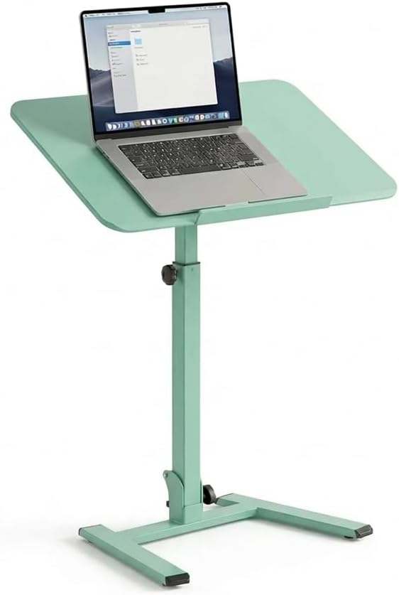 MUSSO D7 Height-Adjustable Rolling Standing Desk with 0-90° Tilt Green