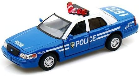 KiNSMART Ford Crown Victoria NYPD 5" 1:42 Scale Police Interceptor Car w/Pullback Action