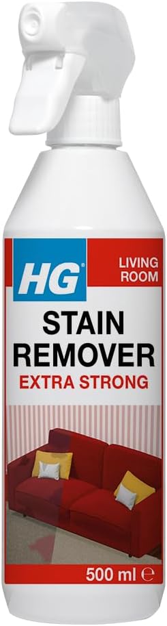 HG Stain Remover Extra Strong, Carpet Cleaner Spray & Upholstery Cleaner by HG Cleaning Products, Removes Deely Ingrained Marks, Effective for Most Types of Fabrics - 500ml (144050106)