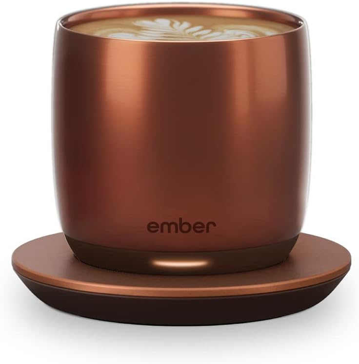 Ember Temperature Control Smart Cup, 6 oz, App-Controlled Heated Coffee Cup, Espresso Mug with 90 Min Battery Life, Copper