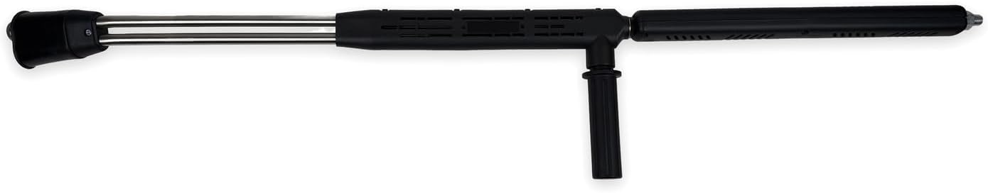 High PSI Products AL344LS / AL345 Dual Lance, 40 Inch Stainless Steel Wand with Stainless 1/4 Inch Quick Connect Coupler and Soap Nozzle Installed - 4000 PSI, 302°F, 10.5 GPM, 1/4 Inch Male Inlet
