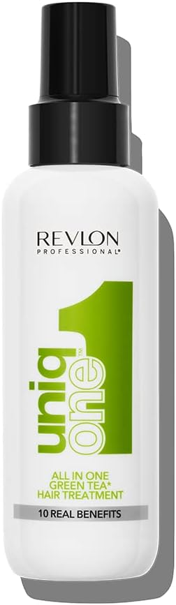 REVLON PROFESSIONAL UNIQONE HAIR TREATMENT, Leave-In Hair Treatment, Split Ends Hair Treatment, Green Tea Fragrance - 150 ml