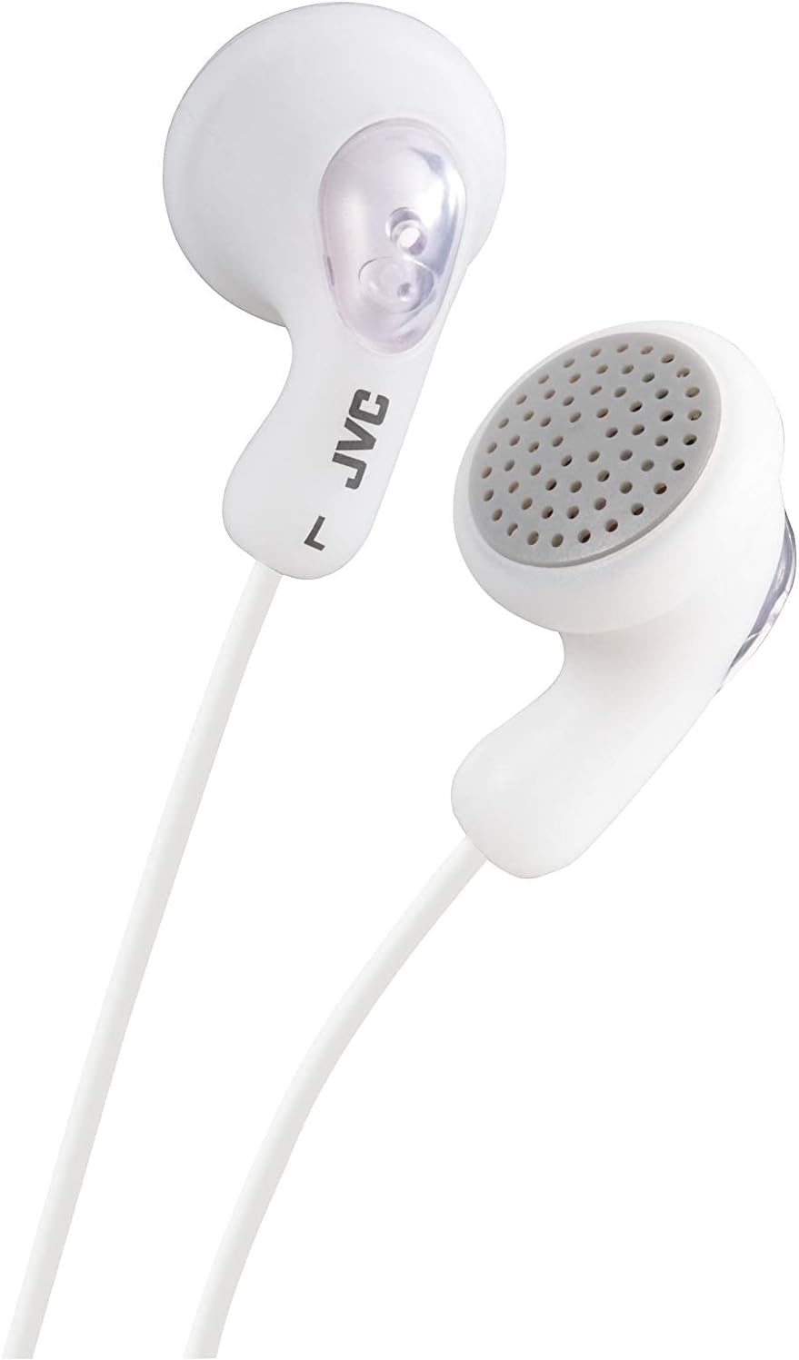 JVC Gumy In-Ear Wired Headphones Earphones Compatible with iPod, iPhone, Samsung - White