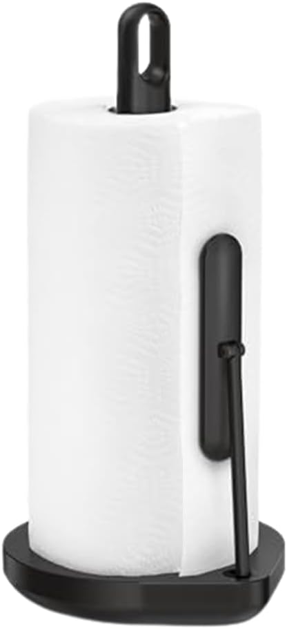 simplehuman Tension Arm Paper Towel Holder, Black Stainless Steel