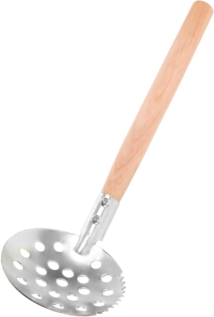 Yardwe Ice Fishing Scoops Ice Fishing Skimmer with Wooden Handle Ice Scooper Skimmer Ladle for Scooping Out Ice While Ice Fishing