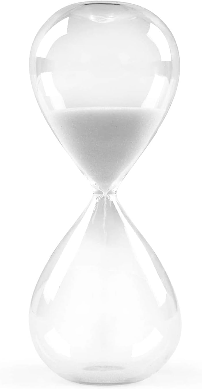 Hourglass Sand Timers, Colorful and Fashion, Biloba Sand Timer Inspired Glass 3mins / 5mins / 15mins / 30mins / 45mins / 60mins for Home, Office Desk Decor