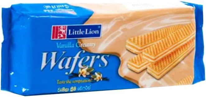 Little Lion Wafers | 100g | Cream Filling | Vanilla Flavoured |Taste the Temptation | Creamy & Crunchy Wafers |Sri Lankan Origin