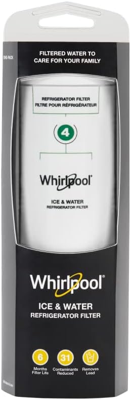 Whirlpool Refrigerator Ice and Water Filter 4 - WHR4RXD1, Single-Pack, Green
