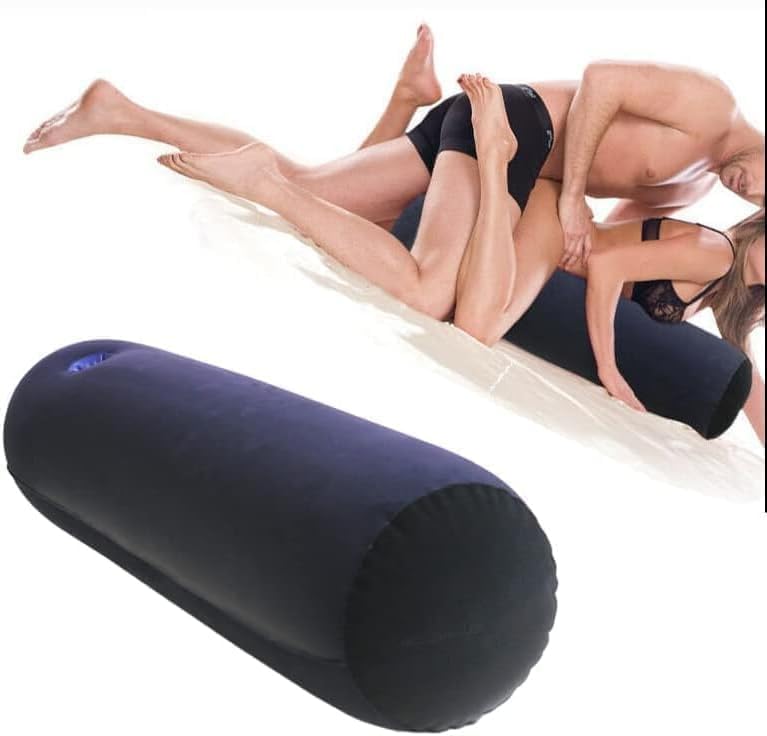 Upgrade Cyclinder -Pillow Inflatable Cushion,Sex Things for Portable Pillow,Wrist Restraints for Couple Under Queen Bed Couples Kinky Play Hand Leg Cuffs Strap Set Ankle Sweater