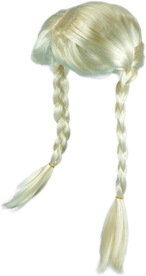 Blonde Inga Cowgirl Pigtails Halloween Costume Wig Small Yellow