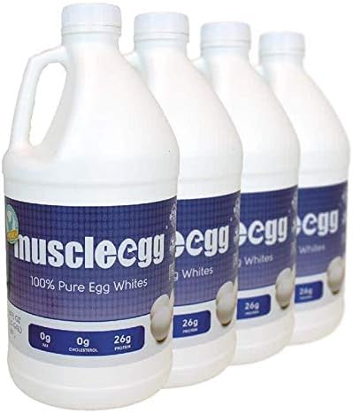 4 Half-Gallons Plain Original MuscleEgg Liquid Egg Whites (Cage-Free)