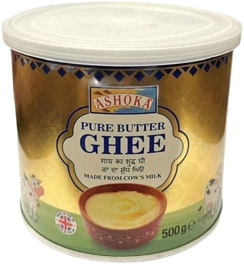 Ashoka Pure Butter Ghee 500g (Pack of 1) | Premium Clarified Butter | Rich in Flavor & Aroma | Ideal for Cooking, Frying, & Baking | 100% Natural & Gluten-Free | High Smoke Point