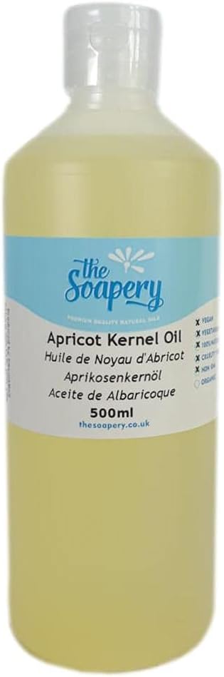 Apricot Kernel Oil 500ml - Cosmetic Grade - Carrier Oil for Massage and Aromatherapy