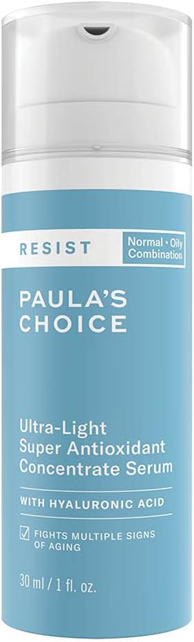 Paula’s Choice RESIST Anti Aging Ultra Light Antioxidant Serum - Lighweight Serum - Reduces Dark Spots & Breakouts - with Vitamin B3 & Hyaluronic Acid - Combination to Oily Skin - 30 ml