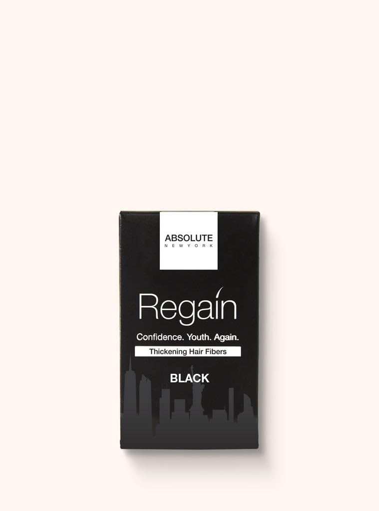 Absolute New York Regain Thickening Hair Fibers, Medium, Black, Women Hair Treatment Accessories