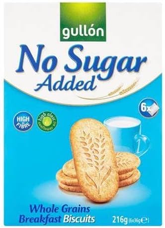 Gullon Sugar Free Biscuits (Pack of 5, Whole grains Breakfast Biscuits)