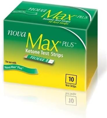 Nova Max Plus Ketone Test Strips 10 Count, (40 Total)