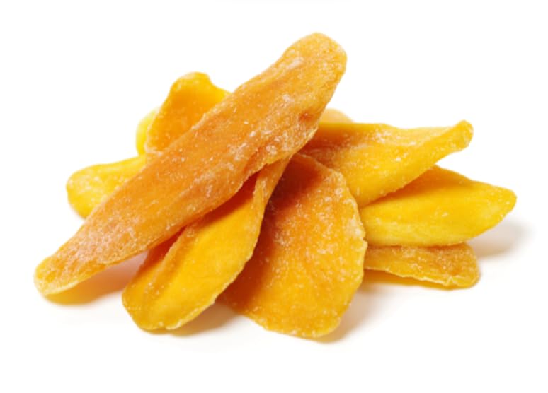 Dried Mango Slices 48 Oz - Delicious Texture Soft & Juicy Low Sugar Added Dried Mango - Naturally Ripened Mangos Dried Fruits - Gluten Free Non GMO Natural Source of Vitamin C, in Resealable Bag 3 Lbs