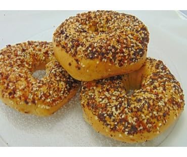 LC Foods 17g High Protein Bagel | NY Style Everything Keto Bagel (Pack of 3) | Made Fresh | USA Baked | Low Carb (11.85 Oz)