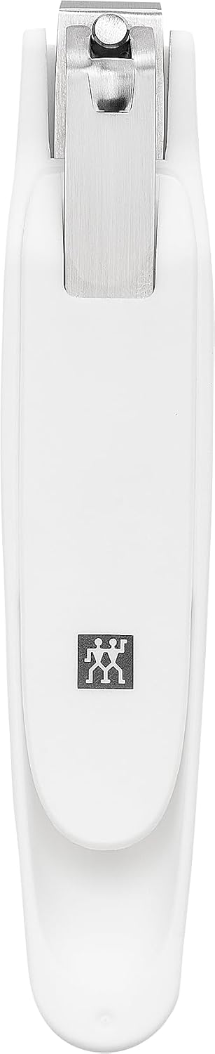 ZWILLING Beauty Toenail Clipper (with Nail Catcher, Extra Large, Sharp Straight Edge, for Left and Right handers), Premium, White, 5.5-inch