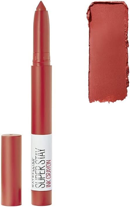 Maybelline Lipstick, Superstay Matte Ink Crayon Longlasting Orange Red Lipstick with Precision Applicator 40 Laugh Louder