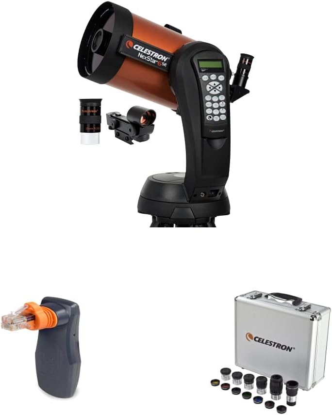 Celestron - NexStar 6SE Telescope - Computerized Telescope & SkyPortal WiFi Module - Control Your Celestron Computerized Telescope via Smartphone & 1.25” Eyepiece and Filter Accessory Kit – 14 Piece