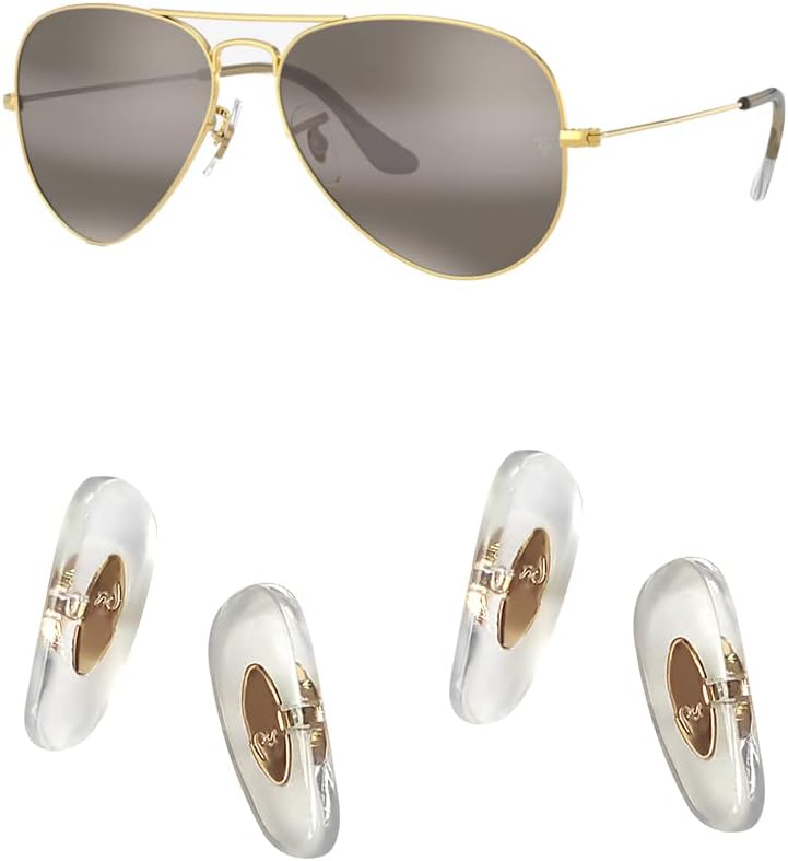HiCycle2 Ray-Ban Replacement 2pairs Nose Pads for Aviator RB3025 RB3539 RB3026 RB3447 RB4263 RB3548 RB3716 RB3816 RB3548N Sunglasses Repair Kits Clip-on,Bonus Sunglasses Bag