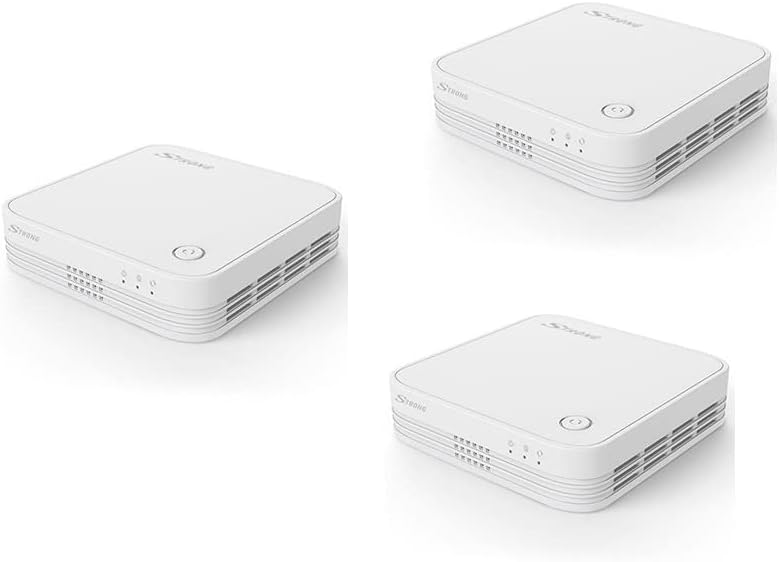 STRONG ATRIA AC1200 Whole Home Mesh Wi-Fi System, up to 5,000sq.ft Wi-Fi Coverage, Three Gigabit Ports per node, App Control, Guest Network, Parental Controls, Simple Set Up (3 Pack)