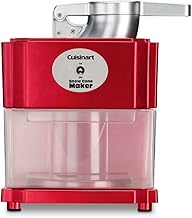 Cuisinart Snow Cone Machine - Makes 5 Icy Cones for Slushies & Frozen Drinks - Includes Reusable & Paper Cones, Red, SCM-10P1
