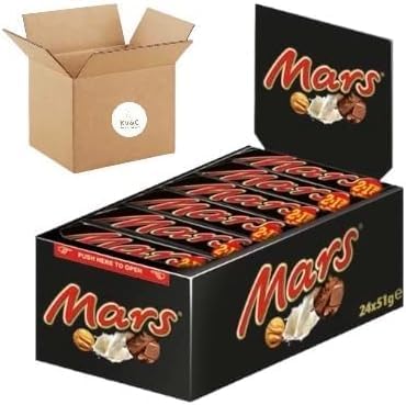 24 Pack Chocolate | 24 Packs of 51 g | Milk Chocolate | Bulk Gift Box (1 Box (24 Bars))