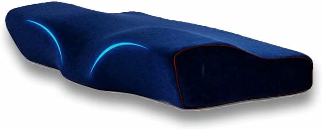 Memory Foam Pillow Contour Cooling, Orthopedic Sleeping Ergonomic Cervical Pillow Soft Supportive Washable Hypoallergenic for Neck Pain for Side Sleepers, Back and Stomach Sleepers