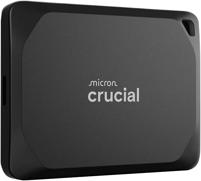 Crucial X10 Pro 4TB Portable SSD, Up to 2100MB/s Read, 2000MB/s Write, 3.2 USB-C, External Solid State Drive, Durable Storage for PC & Mac, for Professional Creators, Black - CT4000X10PROSSD902
