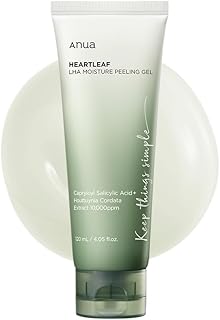 ANUA Heartleaf LHA Moisture Peeling Gel, Gentle Exfoliation, Hydrating Facial Peel, Pore Care, Dead Skin Removal, Natural Cellulose for Soothing, Vegan, Korean Skin Care (100ml/3.38 fl.oz.)