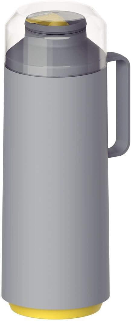 Tramontina Thermal Flask with Cup Lid and Interior Glass Container (Grey, 1.0l)