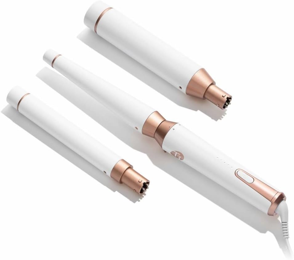 FNX T3 Whirl Trio Hair Styling Multi-Wand | 3 Interchangeable Barrels and 5 Heat Settings | 25mm Straight, 32mm-19mm Tapered and 38mm Straight Attachments