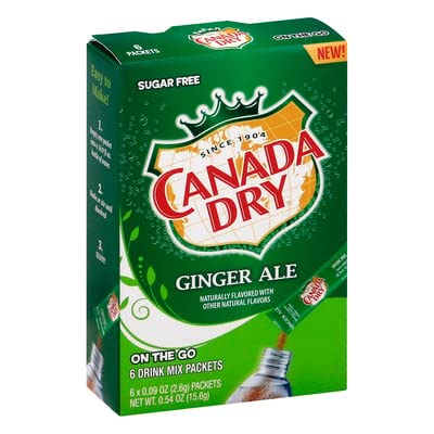 gse Canada Dry Drink Mix Packets, Sugar Free, Ginger Ale, On The Go ( 2 boxes ), 6 Count (Pack of 1)