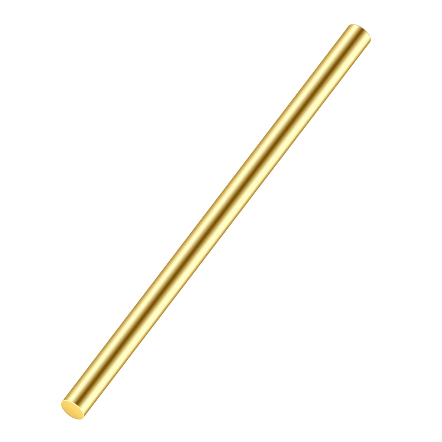 DYWISHKEY 1 Pieces 12 inches 1/2 inch Brass Rods, Brass Round Stock Lathe Bar Stock for DIY Craft Making, Handle Pin, Brass Rod 1/2 inch in Diameter, 12 inches in Length